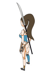 Amazon warrior illustration