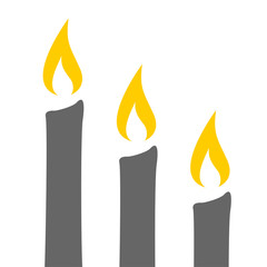 Three candles illustration