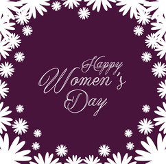 Fototapeta na wymiar happy womens day celebration postcard vector illustration design