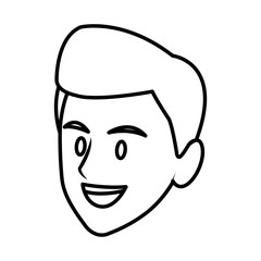 Obraz na płótnie Canvas Young man face cartoon icon vector illustration graphic design