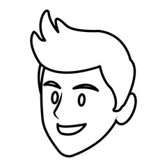 Obraz na płótnie Canvas Young man face cartoon icon vector illustration graphic design