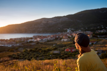 young traveler enjoying the landscape