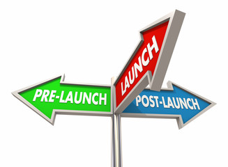 Pre-Launch Post Launch Signs Before After New Business 3d Illustration