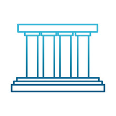 Greek building columns icon vector illustration graphic design