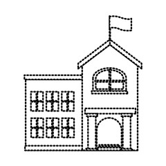 School building isolated icon vector illustration graphic design