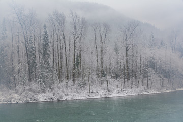North Cascades National Park Washington Winter Storm Snow Ice Forrest