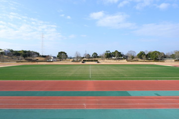 陸上競技場のトラック	