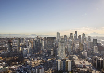 Fototapeta na wymiar Seattle View from the Space Needle