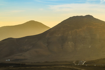 Fototapeta premium Incredible landscape on the island of lanzarote. Canary Islands. Spain