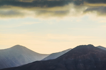 Fototapeta premium Incredible landscape on the island of lanzarote. Canary Islands. Spain