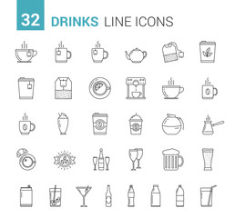 Drinks Line Icons