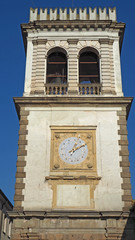 Obraz premium Este, Padova, Italy. The old clock tower used as a door to the village
