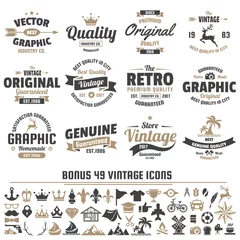 Fotobehang Vintage Retro Vector Logo for banner © toonsteb