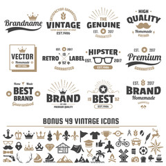 Vintage Retro Vector Logo for banner