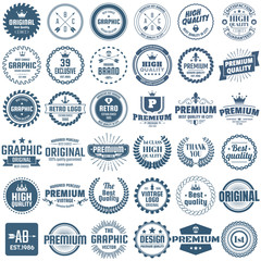 Obraz premium Vintage Retro Vector Logo for banner