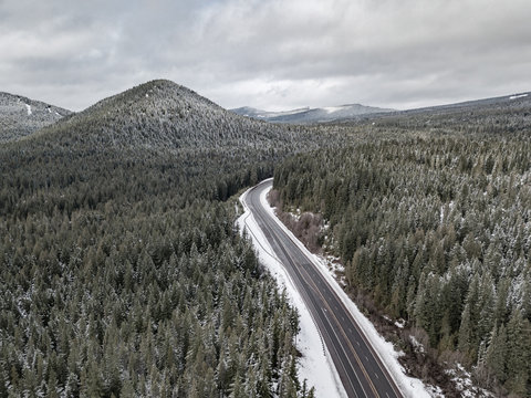 Aerial Mount Hood National Forrest