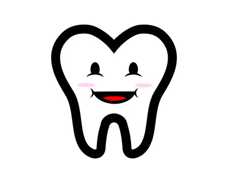 cute funny tooth face teeth dent dental dentist image icon