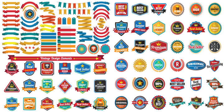 Vintage Retro Vector Logo for banner