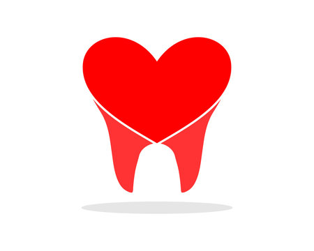 heart tooth teeth dental dentist dent image icon