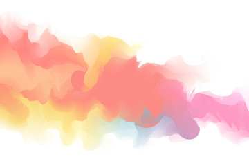 Abstract colorful watercolor for background. Digital art painting