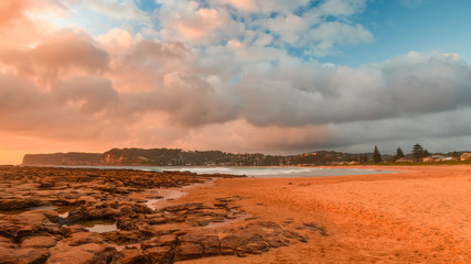 Cloudy Sunrise Seascape