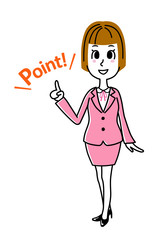 ビジネスウーマン｜ボード、説明