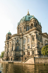 Fototapeta na wymiar Berliner Dom - Berlin cathedral on spree river