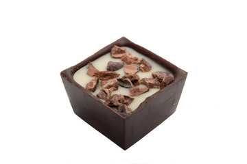 exclusive collection chocolate sweets isolated on the white