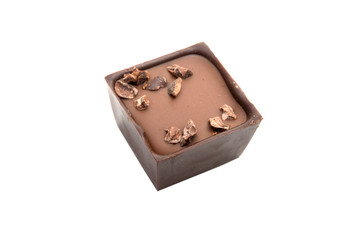 exclusive collection chocolate sweets isolated on the white