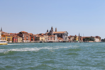 Fototapeta na wymiar View of Venice from Giudecca Canal, Italy