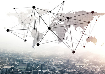 Modern city and social net as concept for global networking