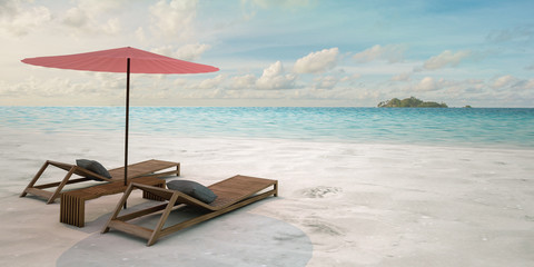 Deck chair on the Beach