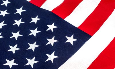 American flag. Close up.