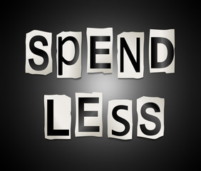 Spend less concept.