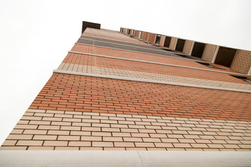 Multi-storey houses in the city as a background