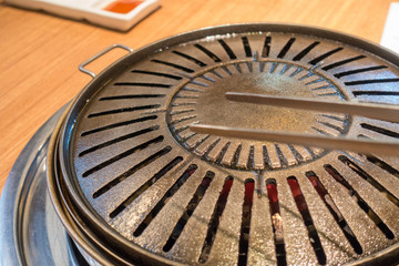 焼き肉店の鉄板