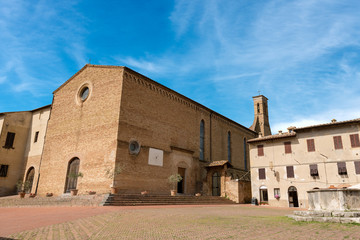 Fototapeta na wymiar St. Agostino Church - San Gimignano Italy