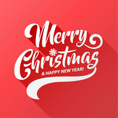 Merry Christmas vector text Calligraphic
