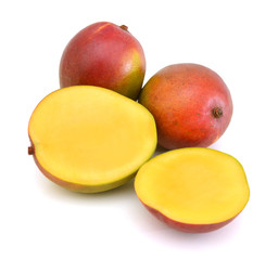 Mango fruit isolated on white background.