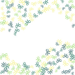 Festive Background with Colorful Bows. Delicate Pattern for Postcard, Print, Banner or Poster. Little Pretty Bows For Party Decoration, Wedding, Birthday or Anniversary Invitation. Vector