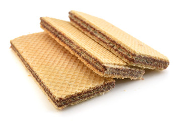 wafer sticks on white background