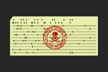 Punched card with stamp pirate software