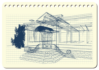 Graphic illustration with decorative architecture 3_2