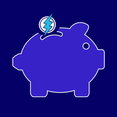 electroneum piggy bank icon vector design