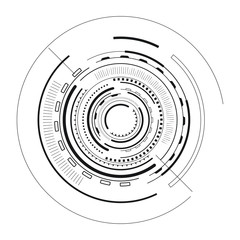 Interface Futuristic Sketch Vector Illustration