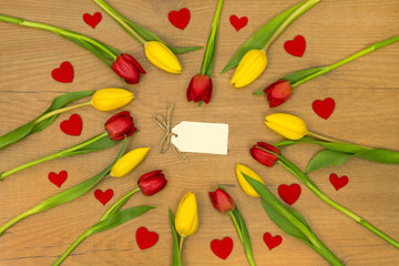 Herz aus Tulpen