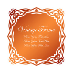 Vintage decorative label. Elegant ornamental frame for design of birthday and greeting card, wedding invitation, premium products with place for text. Vector illustration © Vectorartist