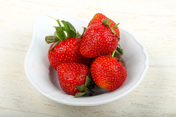 Strawberry in the bowl