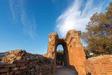 Greek Roman Theater in Taormina - Sicily Italy
