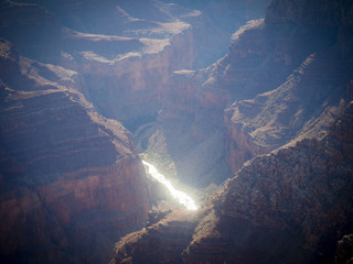 Aerial view from the Grand Canyon National Park and Colorado River